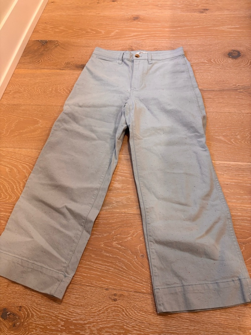 Madewell Pale Blue Wide-Leg coped  Jeans